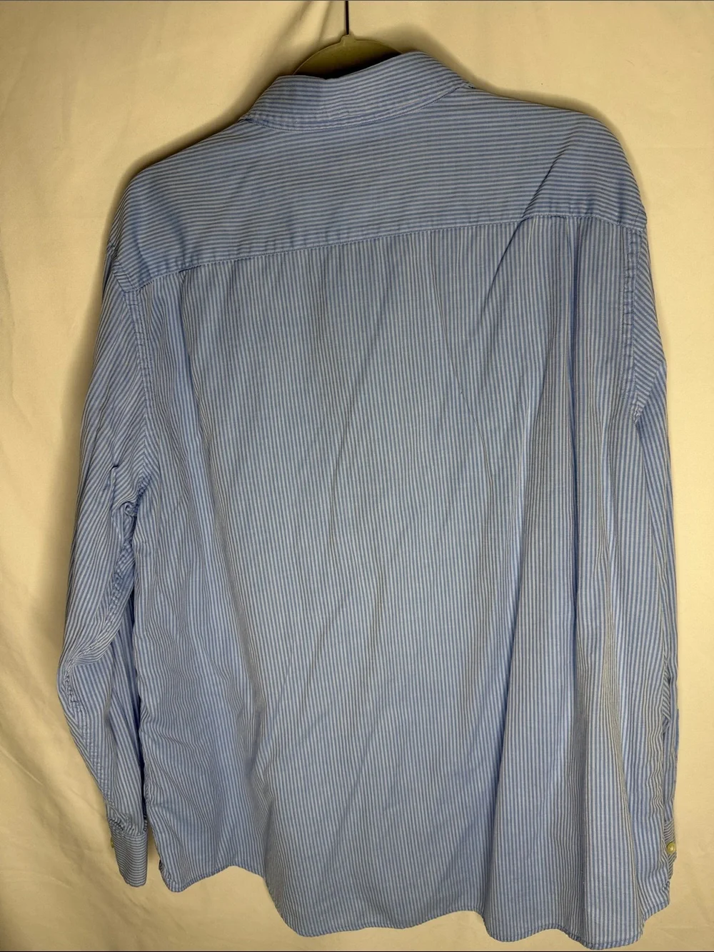 Banana Republic Men's Light Blue & White Pinstripe Dress Shirt